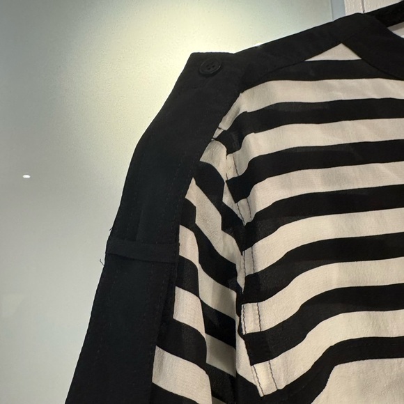 BCBGMaxAzria Monochrome Striped Top - Picture 4 of 5